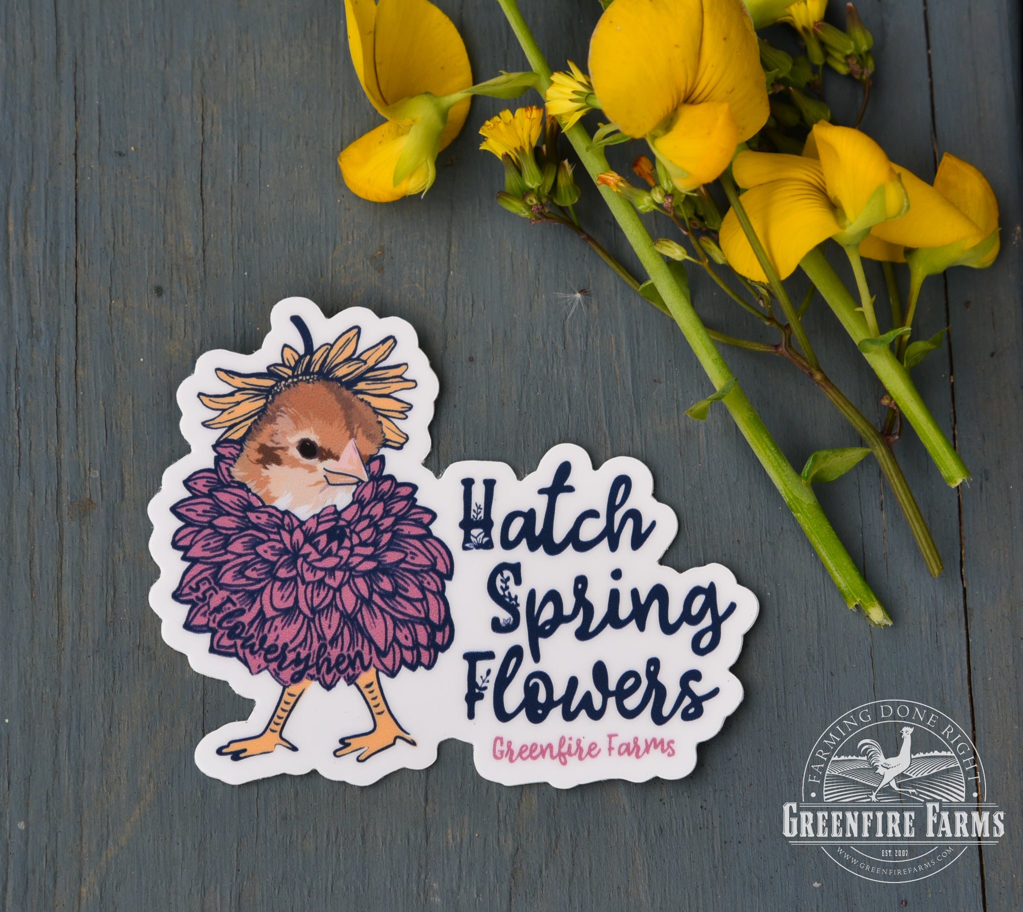 Hatch Spring Flowers Sticker